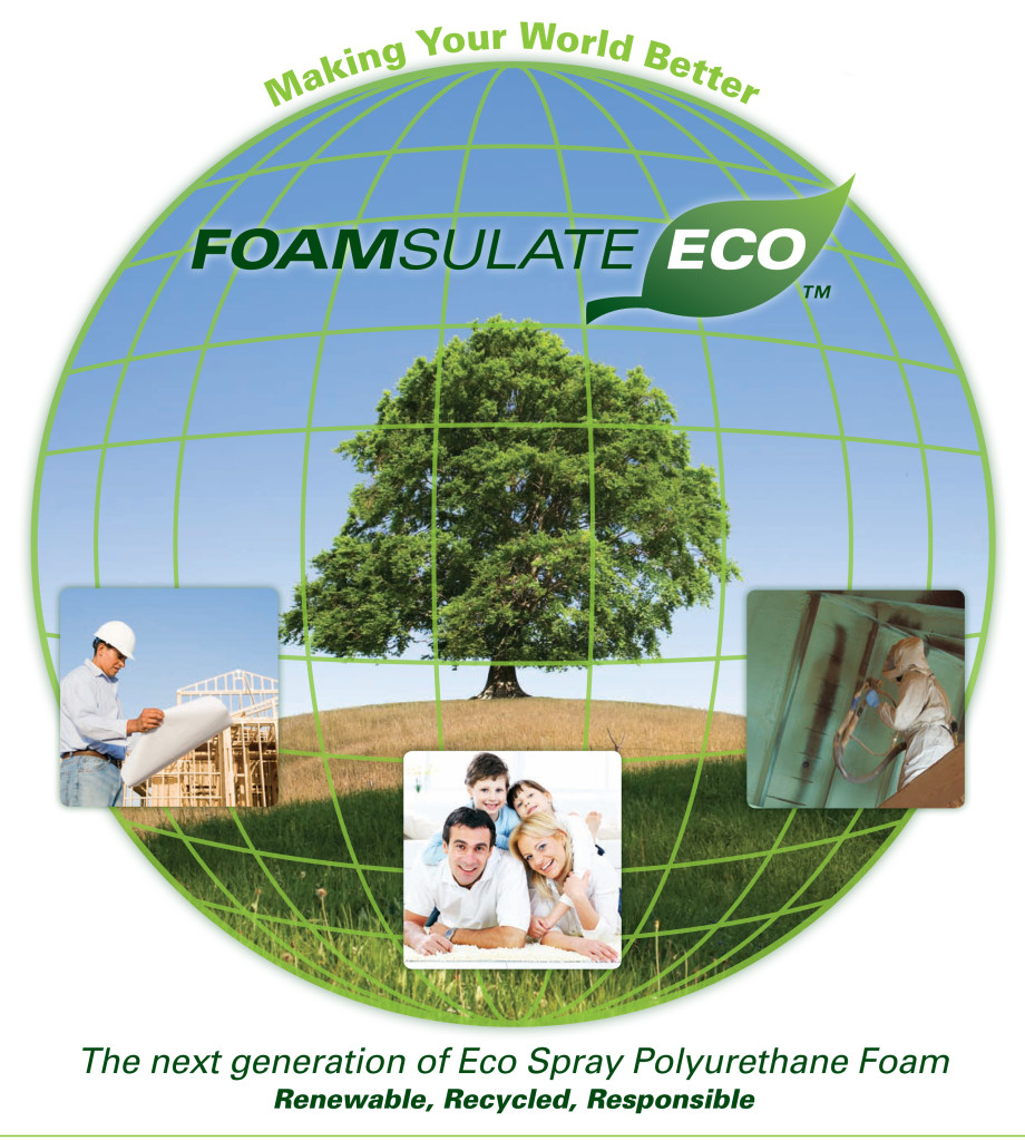Foamsulate Eco Polyurethane Spray Foam - Renewable, Recycled Responsible