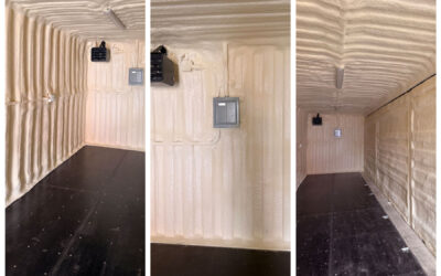 Closed-Cell Spray Foam Insulation for a Sea Can in Leduc County